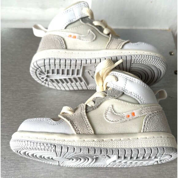 Nike Jordan 1  Mid SE Craft Infant/Toddler Shoes Sz 5C Neutral Colors DQ3725-100 - Picture 7 of 7